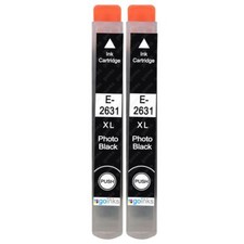 2 Foto Nero Cartucce d'inchiostro per Epson Expression  XP-620 XP-710 XP-820