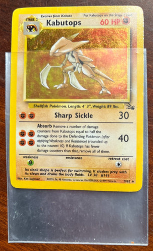 Kabutops pokemon card - kabutops,