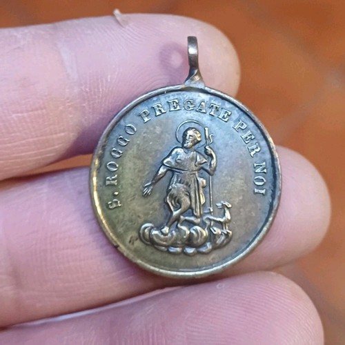 Medaglia devozionale san - devozionale, rocco