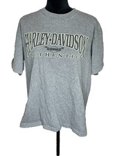 T-shirt maglietta vintage Harley Davidson autentica precisione punto singolo grigio L