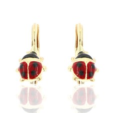 Girl Ladybug Earrings in