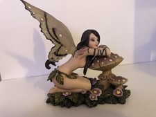 Fatina Con Funghi. Fairy Land. Les Alpes Originale Dipinta A Mano