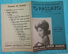 SPARTITO MUSICALE  'O PASSATO LUCIA ALTIERI IX FESTIVAL CANZONE NAPOLETANA