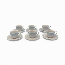 Set 6  Tazzine da Caffè in Porcellana Bianca con Piattino – 100 ml – Eleganti