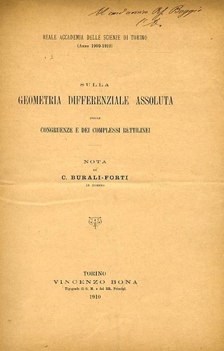 Sulla geometria differenziale