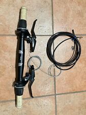 Manubrio bicicletta con leve freno e comandi cambio 3x7 shimano