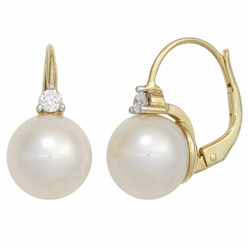 Orecchini bottoni con perle - bottoni,