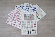 Tavole cartelli segnaletica stradale vintage Poster Pannelli auto scuola guida 