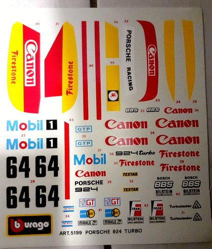 Decal porsche 924 - 924, turbo