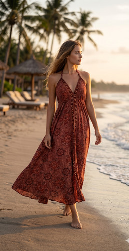 Maxi abito donna - , paisley