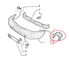 STAFFA PARAURTI ANTERIORE SX