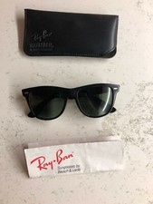 RAY-BAN BAUSCH & LOMB WAYFARER II 54 MM EBONY G-15 NUOVI