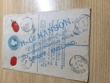 Gran Bretagna 1888 Registerd Letter Da Cardiff X Sidoarajo  Indonesia Rara...