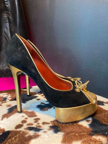 Marc jacobs oro nero tacco - oro,