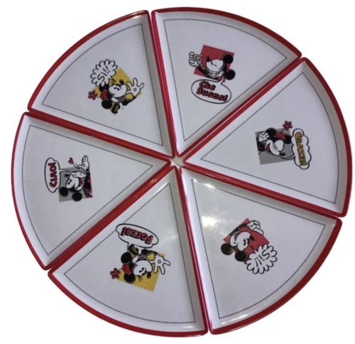 Set piatti pizza topolino - 6,