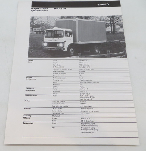 Scheda tecnica brochure