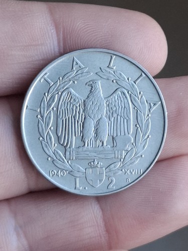 Moneta lire 1940 vittorio - da,