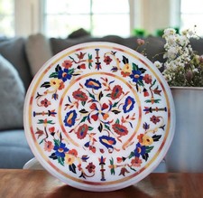 Marmo Bianco Pietra Dura Top -