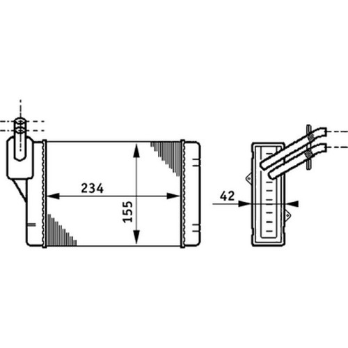 Radiatore mahle per volkswagen - radiatore,