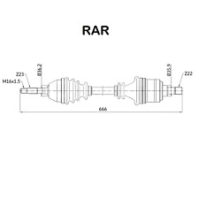 SEMIASSE ANTERIORE BILATERALE RENAULT R4 - R5 - R6 - RODEO 5 RAR PER 7701348098
