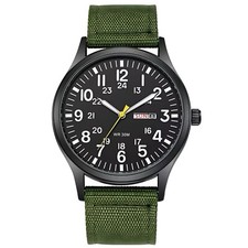 ? - Orologio Field Watch Quarzo Giapponese Uomo TPW K7101 Militare Nylon Verde
