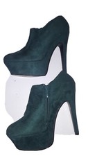 Womens Green High Heel Shoes