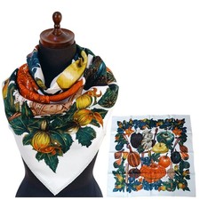 Sciarpa Hermes "CITROUILLES ET COLOQUINTES" Carre 90 seta 100% vintage rara