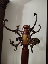 appendiabiti ingresso in legno ed ottone