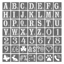 Stencil per lettere e numeri