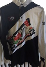 Maglia uomo polo Rugby World Cup 1991 Umbro Tg L Made in England 100% cotone