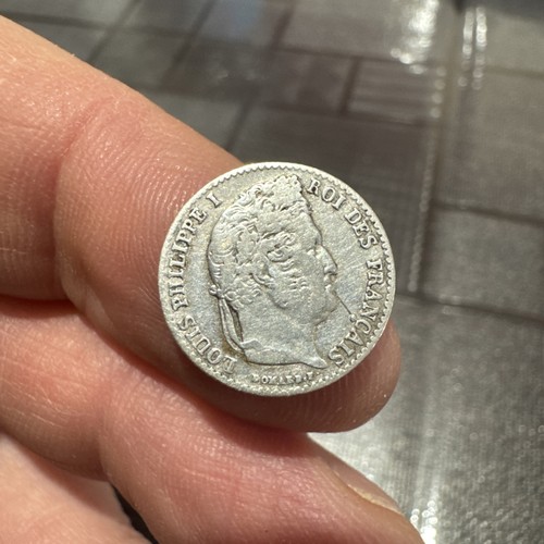 Moneta franc 1836 francia - moneta, 1/4