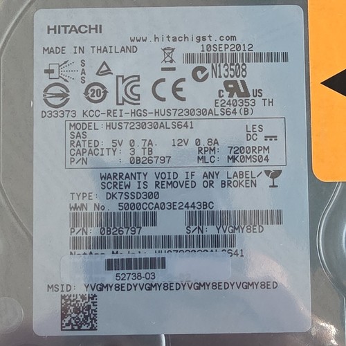 Hitachi ultrastar 3tb hdd - hitachi,