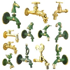 Rubinetto ottone nostalgia 1/2" rubinetto scarico valvola scarico antico giardino esterno