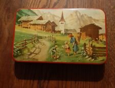 VECCHIA SCATOLA LATTA CARAMELLE AMBROSOLI D'EPOCA SILVIO BONELLI BAMBINI RONAGO