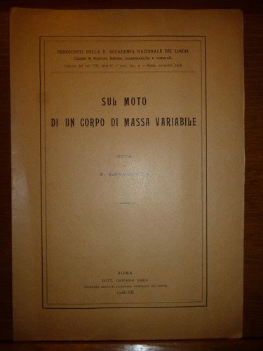 Levi civita sul moto - levi,