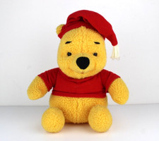 Peluche Pupazzo Winnie The Pooh con Cappellino Rosso da Collezione Disney 30 cm