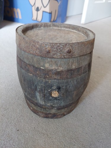 Vintage wooden barrel keg with - vintage,