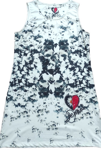 Abito tunica desigual bianco - tunica,