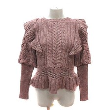 Maglione maglia marrone giglio