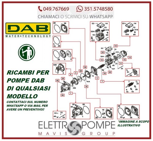 Ricambi dab per tutte - per, pompe