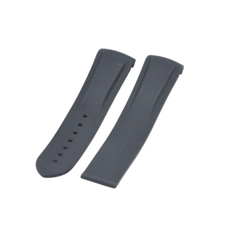 20mm black rubber watch strap - 20mm,