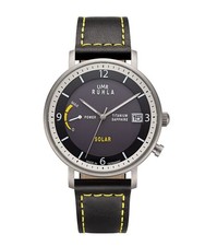Orologio solare UMR Ruhla titanio 94102 nero cinturino in pelle 41 mm