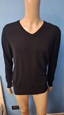 GIORGIO ARMANI PULL OVER NERO UOMO MANICA LUNGA TAGLIA 58 ITALIANA XXL INTERNAZ.