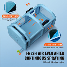 VEVOR Cabina Di Verniciatura Gonfiabile 8,5X4,8X3,3M Verniciatura Auto Sistem...