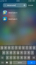 Iphone 8 plus con MetaTrader4  e MetaTrader5