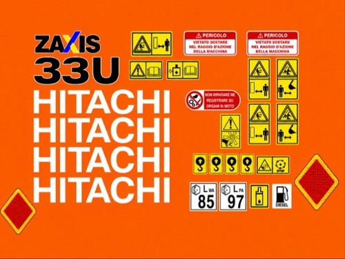 Hitachi zx33u decalcomanie - hitachi, zx33u-5a
