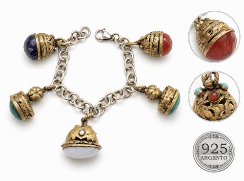 Bracciale argento 925 charms - argento,