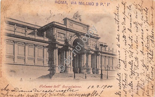 Cartolina roma palazzo - cartolina,