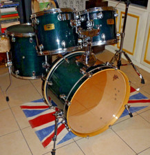 batteria acustica mapex pro " M " acero,color smerald green VERDE SCURO leggi..