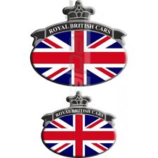 Kit n. 2 Stickers Union Jack bandiera inglese Range Rover Nero/Grigio